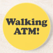 Zu Fuß ATM! Sandstein Untersetzer (Vorne)