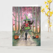 Zu Fuß die Hexenkarte der Katzen Karte (Gelbe Blume)