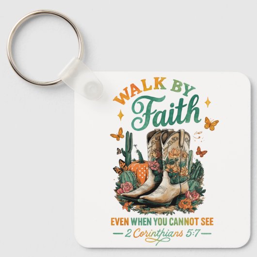 Zu Fuß durch den Glauben... Schlüsselanhänger (Vorderseite)