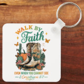 Zu Fuß durch den Glauben... Schlüsselanhänger (Rückseite)