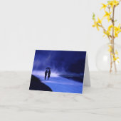 zu Fuß in der Rain Note Card Karte (Gelbe Blume)