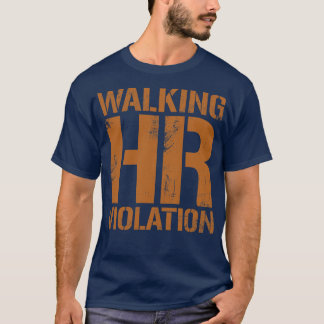 Zu Fuß Verletzungen von Vintagen dunklen Goldtexte T-Shirt