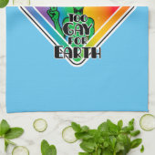 Zu Gay For Earth Funny Alien UFO Geschirrtuch (Gefaltet)