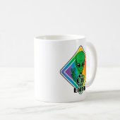 Zu Gay For Earth Funny Alien UFO Kaffeetasse (VorderseiteRechts)