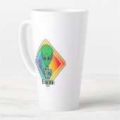 Zu Gay For Earth Funny Alien UFO Milchtasse (Linke Ecke)