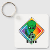 Zu Gay For Earth Funny Alien UFO Schlüsselanhänger (Vorderseite)