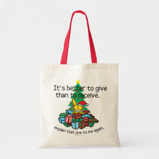 Zu geben ist besser tragetasche