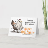 Zu Geflügel für dieses Blatt Funny Chicken Hallowe Karte (Vorderseite)