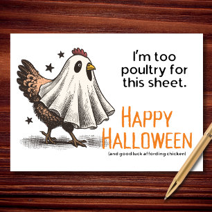 Zu Geflügel für dieses Blatt Funny Chicken Hallowe Karte