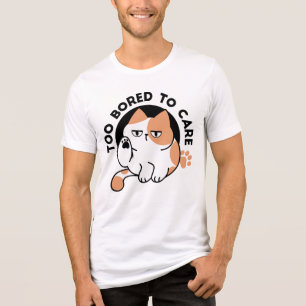 Zu gelangweilt, um sich zu kümmern – Lustiger Zita Tri-Blend Shirt
