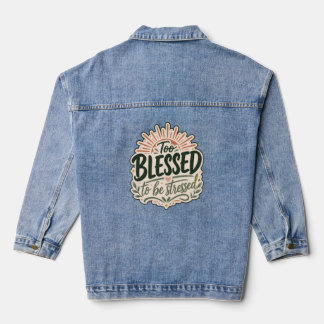 Zu gesegnetes christliches T-Shirt Glaube über Sor Jeansjacke