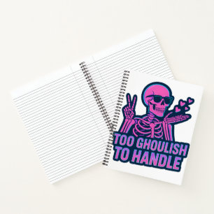 Zu Ghoulish um es zu handhaben - Coole Skeletton S Notizblock