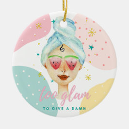 Zu glänzen, um ein Niedliches, sonniges Mädchen zu Keramik Ornament