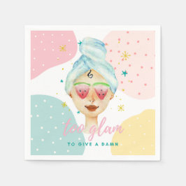 Zu glänzen, um ein Niedliches, sonniges Mädchen zu Serviette