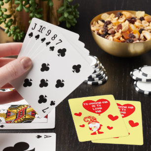 ZU GNOME MICH IST, MICH lustigen Valentinstag LIEB Spielkarten