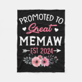 Zu Great Memaw Est 2024 Blume Fleecedecke (Vorderseite)