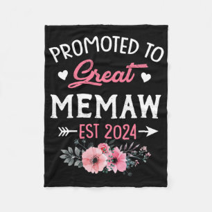 Zu Great Memaw Est 2024 Blume Fleecedecke