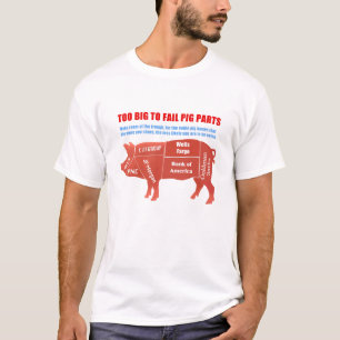 Zu groß das Schwein versagen Teil-Weiß T-Shirt