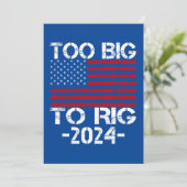 Zu groß für die Wahlen 2024 Einladung (Stehend Vorderseite)