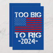 Zu groß für die Wahlen 2024 Einladung (Vorne/Hinten)