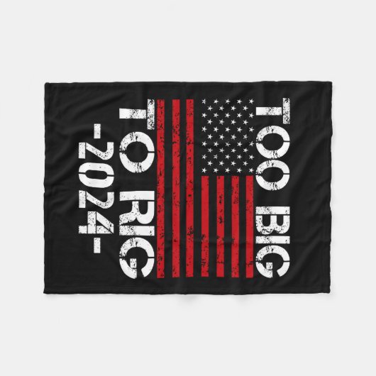 Zu groß für die Wahlen 2024 Fleecedecke (Vorderseite (Horizontal))