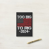 Zu groß für die Wahlen 2024 Post-it Klebezettel (Auf Schreibtisch)