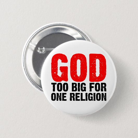 ZU GROSS FÜR EINE RELIGION BUTTON (Vorne & Hinten)
