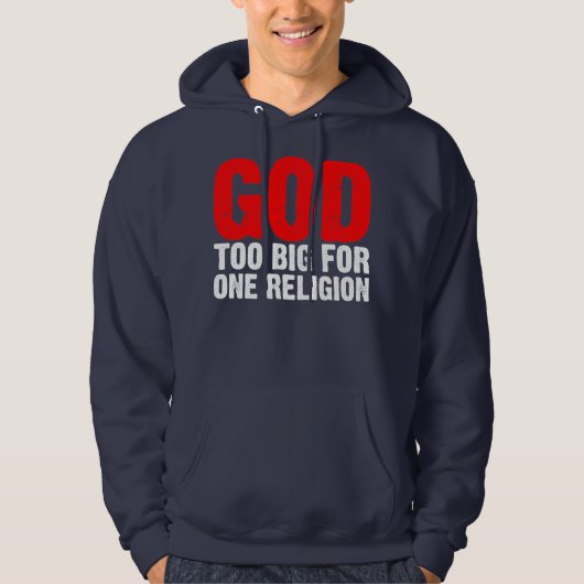 ZU GROSS FÜR EINE RELIGION HOODIE (Vorderseite)