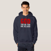 ZU GROSS FÜR EINE RELIGION HOODIE (Vorne ganz)
