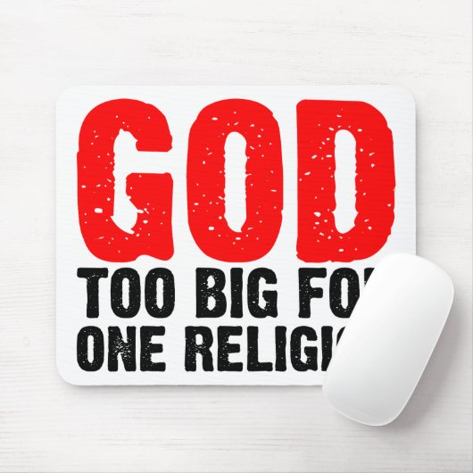 ZU GROSS FÜR EINE RELIGION MOUSEPAD (Mit Mouse)