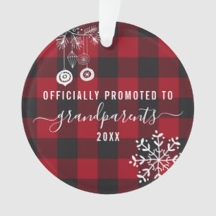 Zu Großeltern befördert   Jahr gegründet Plaid Ornament