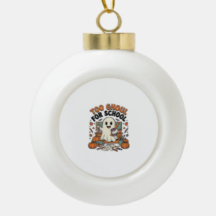 Zu gruselig für die Schule Vintage-Geisterlehrer H Keramik Kugel-Ornament