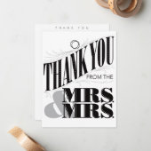 Zu haben und zu halten Dankeschön Karte - Mrs. & M (Vorderseite/Rückseite Beispiel)