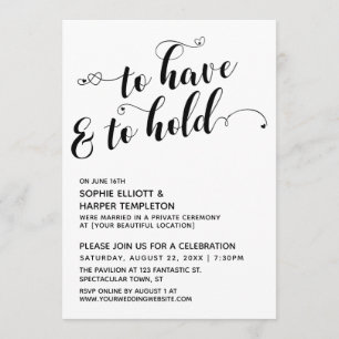 Zu haben und zu halten Drehbuch, nur für den Empfa Einladung