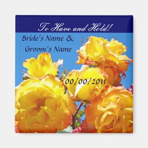 Zu haben und zu halten! Hochzeitsgunst Magnet Rose