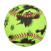 Zu Halloween Abend 3D unter Sternen fliegen Baseball (Rückseite)