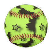 Zu Halloween Abend 3D unter Sternen fliegen Baseball (Vorderseite)