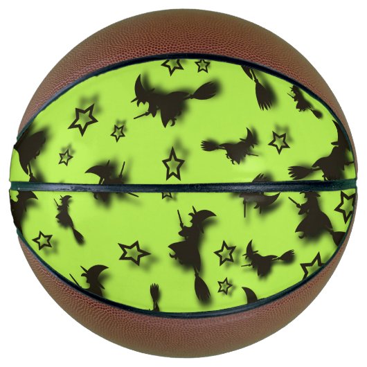 Zu Halloween Abend 3D unter Sternen fliegen Basketball (Vorderseite)