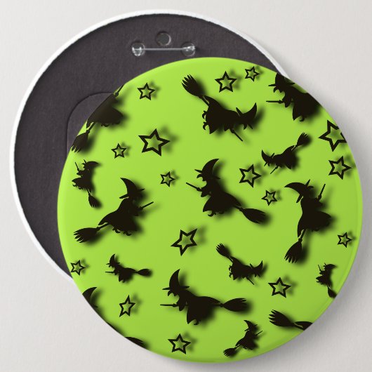 Zu Halloween Abend 3D unter Sternen fliegen Button (Vorne & Hinten)