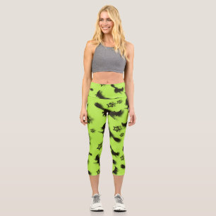 Zu Halloween Abend 3D unter Sternen fliegen Capri Leggings