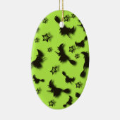 Zu Halloween Abend 3D unter Sternen fliegen Keramik Ornament (Rechts)