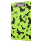 Zu Halloween Abend 3D unter Sternen fliegen Klemmbrett (Links)