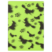 Zu Halloween Abend 3D unter Sternen fliegen Klemmbrett (Rückseite)