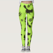 Zu Halloween Abend 3D unter Sternen fliegen Leggings (Vorderseite)