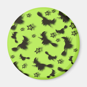 Zu Halloween Abend 3D unter Sternen fliegen Magnet