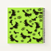 Zu Halloween Abend 3D unter Sternen fliegen Notizblock (Rückseite)