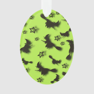 Zu Halloween Abend 3D unter Sternen fliegen Ornament