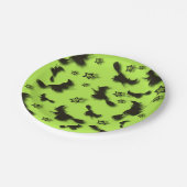 Zu Halloween Abend 3D unter Sternen fliegen Pappteller (Schrägansicht)