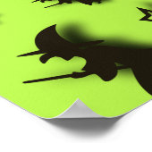 Zu Halloween Abend 3D unter Sternen fliegen Poster (Ecke)