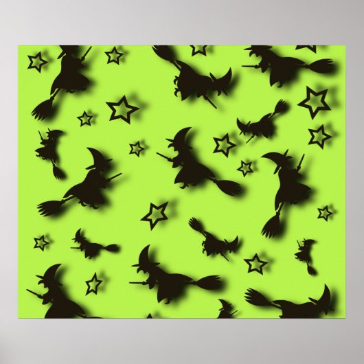 Zu Halloween Abend 3D unter Sternen fliegen Poster (Vorne)